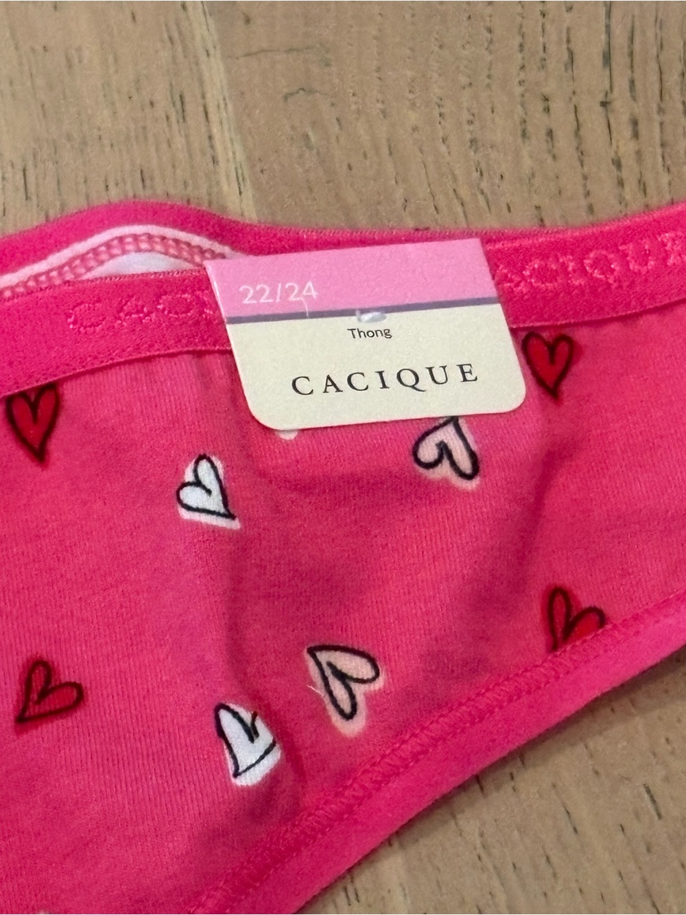 Cacique Women’s Pink, Light Pink & Leopard Print Thong - Trio - Picture 11 of 13